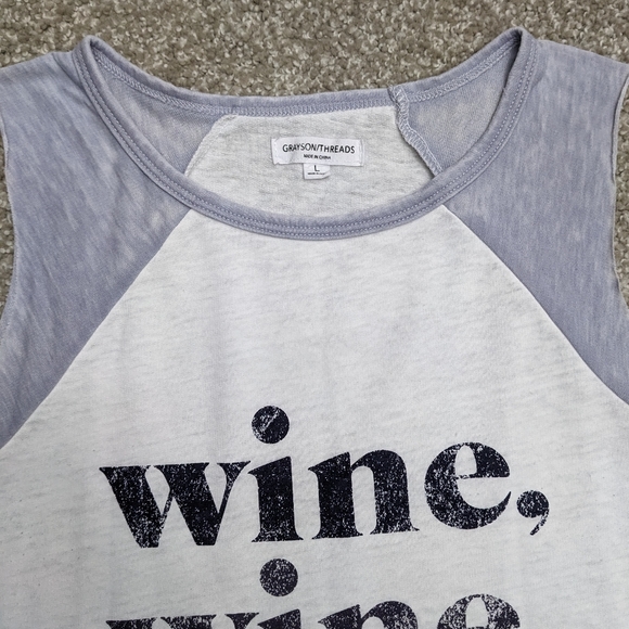 (2/$25) Grayson Threads lightweight cotton blend crewneck humour tank - Picture 6 of 11